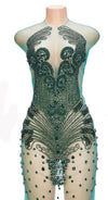 Rain Mini Rhinestones Dress - Binta Sagale Shop